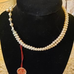 Vintage Deltah Audrey double strand pearl choker L.Heller & Sons Inc. New York.